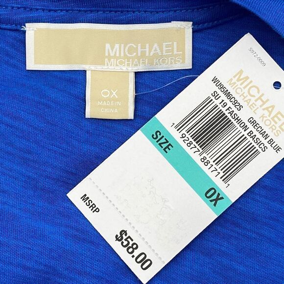 MICHAEL Michael Kors Flare Sleeve Slub Tee 0x Nwt - Picture 10 of 11